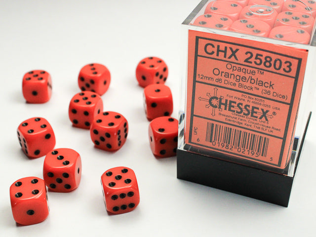 Chessex Dice - 12mm d6 Dice Block (36 Dice) | Nerdhalla Games