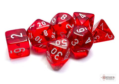 Chessex - Polyhedral 7 Sided Dice Set - Translucent | Nerdhalla Games