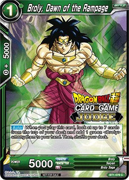 Broly, Dawn of the Rampage (BT1-076) [Judge Promotion Cards] | Nerdhalla Games