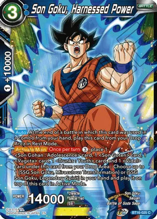 Son Goku, Harnessed Power (BT16-025) [Realm of the Gods] | Nerdhalla Games