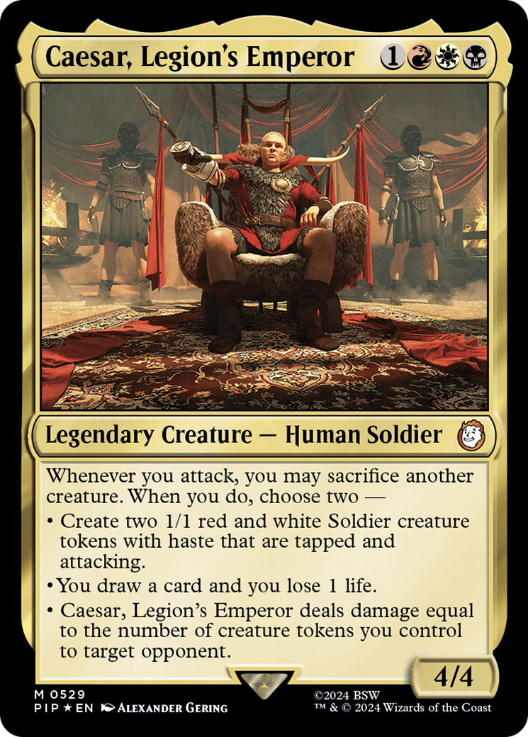 Caesar, Legion's Emperor (Surge Foil) [Fallout] | Nerdhalla Games