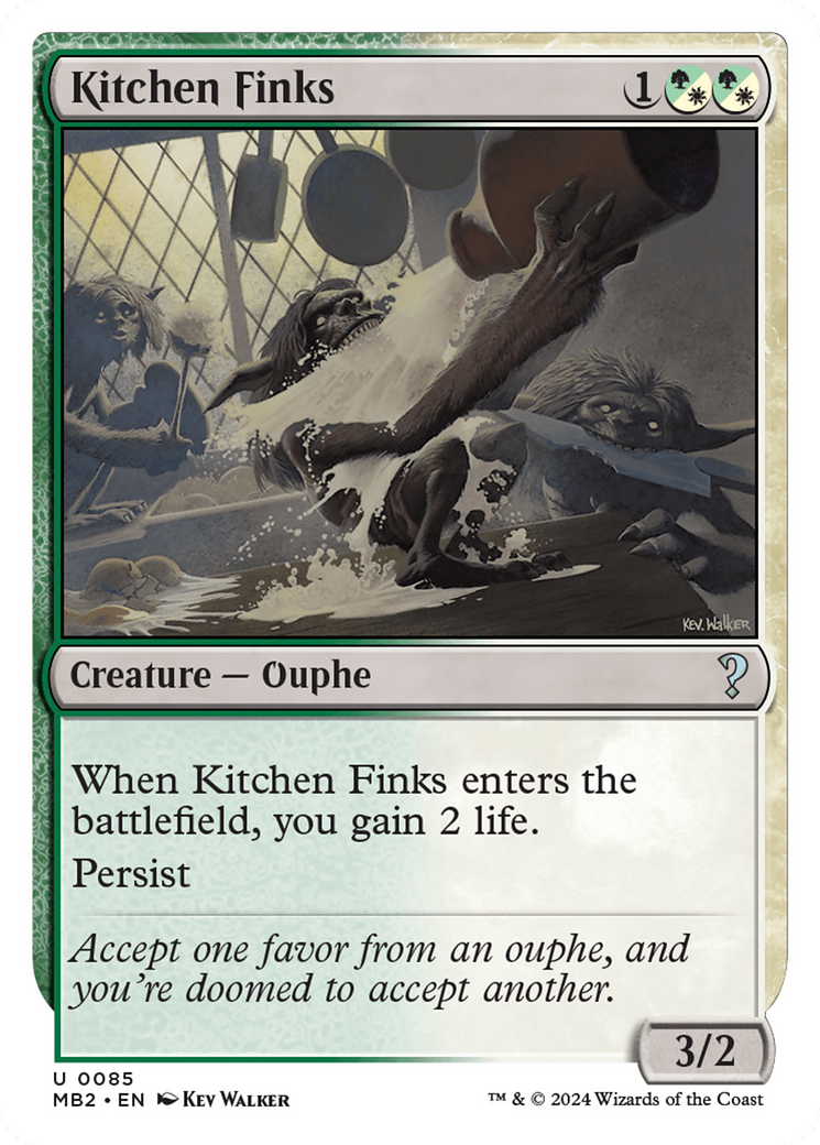 Kitchen Finks (White Border) [Mystery Booster 2] | Nerdhalla Games