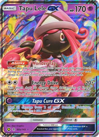 Tapu Lele GX (60a/145) (Alternate card) (Jumbo Card) [Sun & Moon: Guardians Rising] | Nerdhalla Games