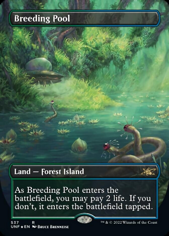 Breeding Pool (Borderless) (Galaxy Foil) [Unfinity] | Nerdhalla Games