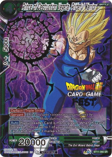 Prince of Destruction Vegeta, Prideful Warrior (Card Game Fest 2022) (BT11-066) [Tournament Promotion Cards] | Nerdhalla Games