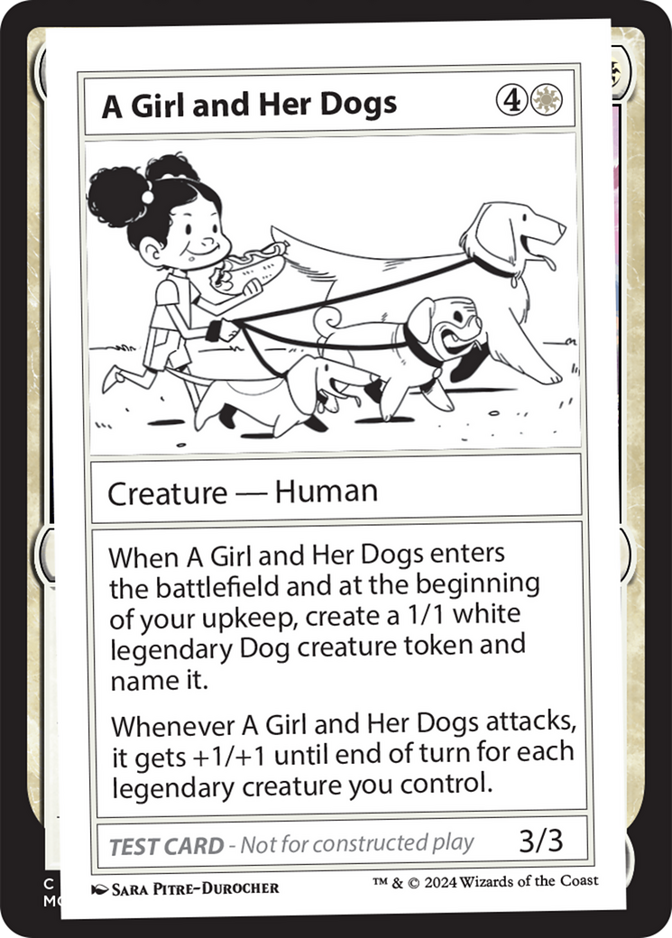 A Girl and Her Dogs [Mystery Booster 2 Playtest Cards] | Nerdhalla Games