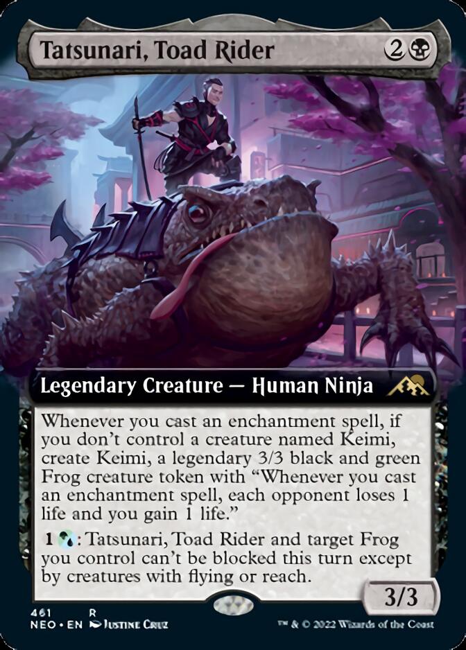 Tatsunari, Toad Rider (Extended Art) [Kamigawa: Neon Dynasty] | Nerdhalla Games