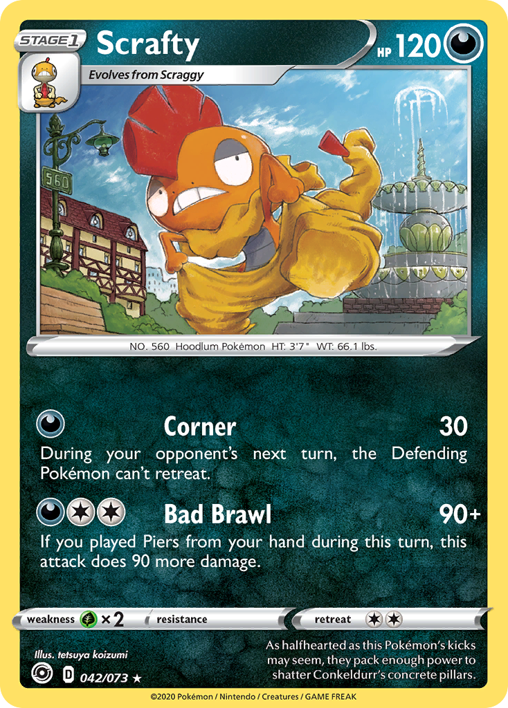 Scrafty (042/073) [Sword & Shield: Champion's Path] | Nerdhalla Games