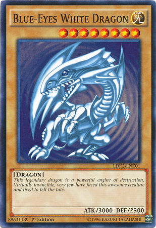 Blue-Eyes White Dragon (Version 2) [LDK2-ENK01] Common | Nerdhalla Games