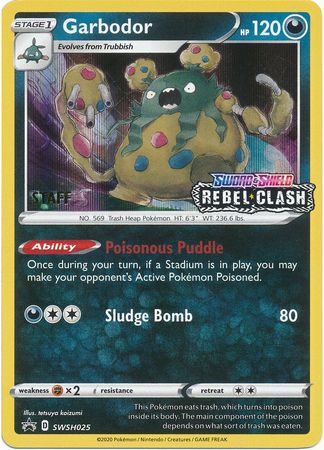 Garbodor (SWSH025) (Staff Prerelease Promo) [Sword & Shield: Black Star Promos] | Nerdhalla Games