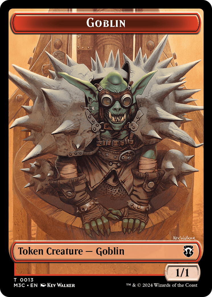 Tarmogoyf (Ripple Foil) // Goblin Double-Sided Token [Modern Horizons 3 Commander Tokens] | Nerdhalla Games