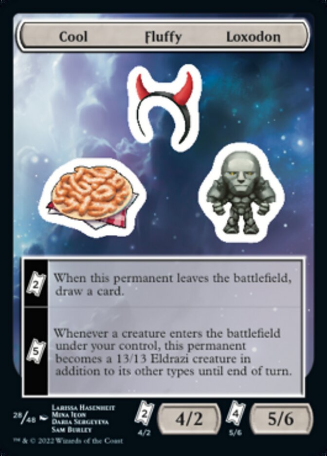 Cool Fluffy Loxodon [Unfinity Stickers] | Nerdhalla Games