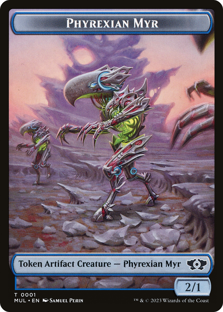 Phyrexian Myr // Spirit (14) Double-Sided Token [March of the Machine Tokens] | Nerdhalla Games