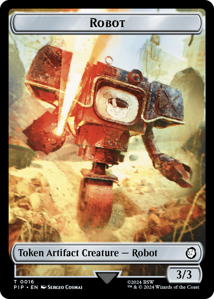 Robot // Junk Double-Sided Token [Fallout Tokens] | Nerdhalla Games