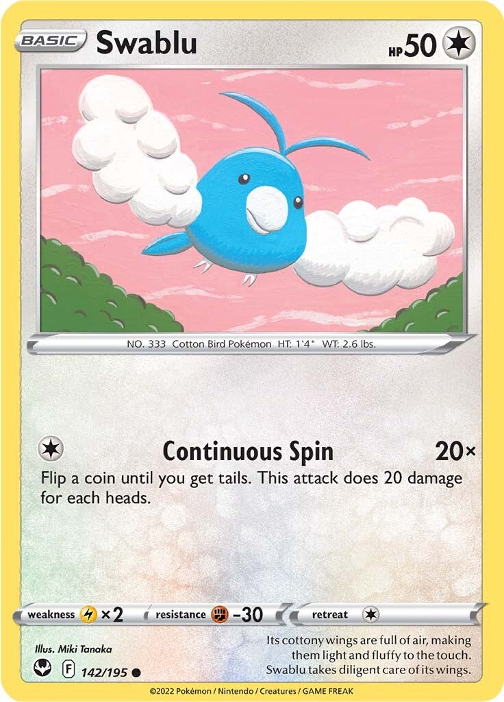 Swablu (142/195) [Sword & Shield: Silver Tempest] | Nerdhalla Games