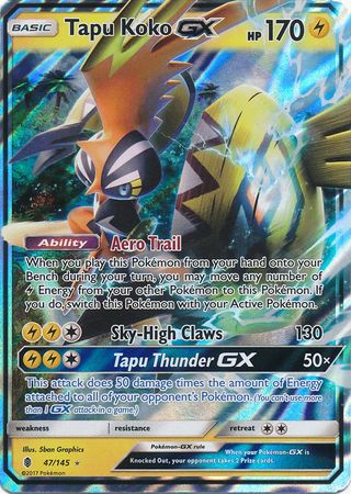 Tapu Koko GX (47/145) (Jumbo Card) [Sun & Moon: Guardians Rising] | Nerdhalla Games