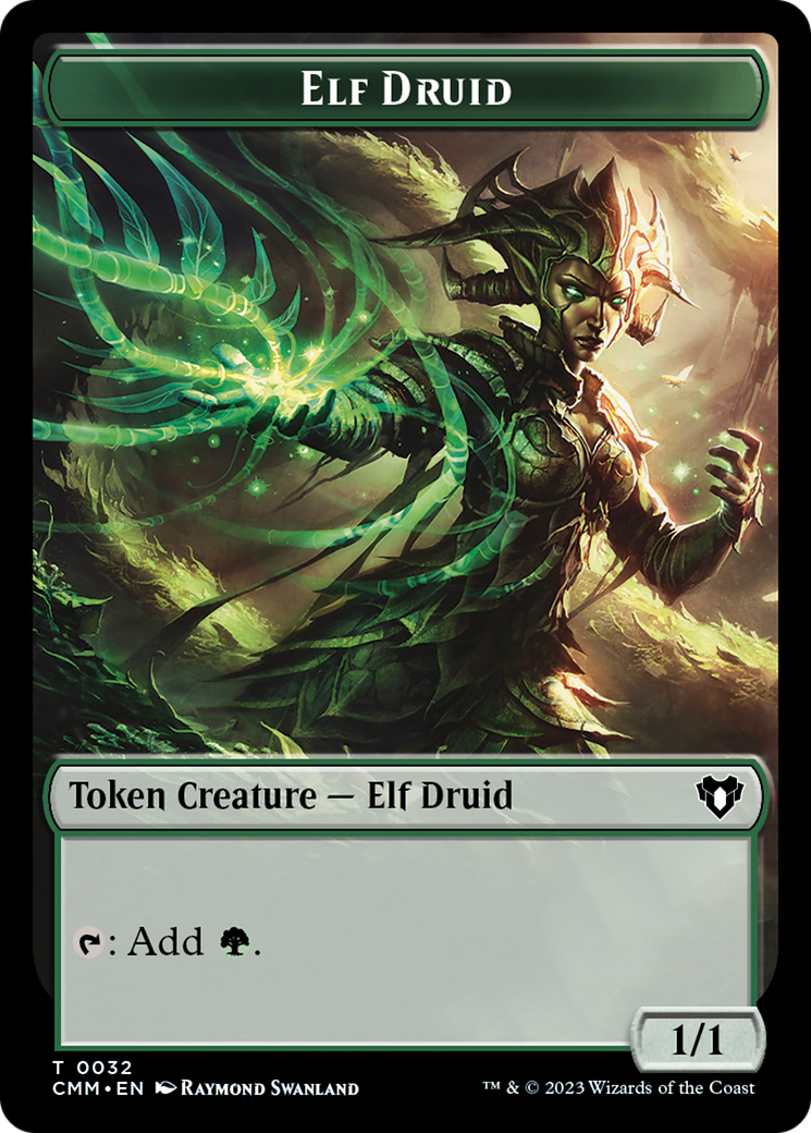 Elf Druid Token [Commander Masters Tokens] | Nerdhalla Games