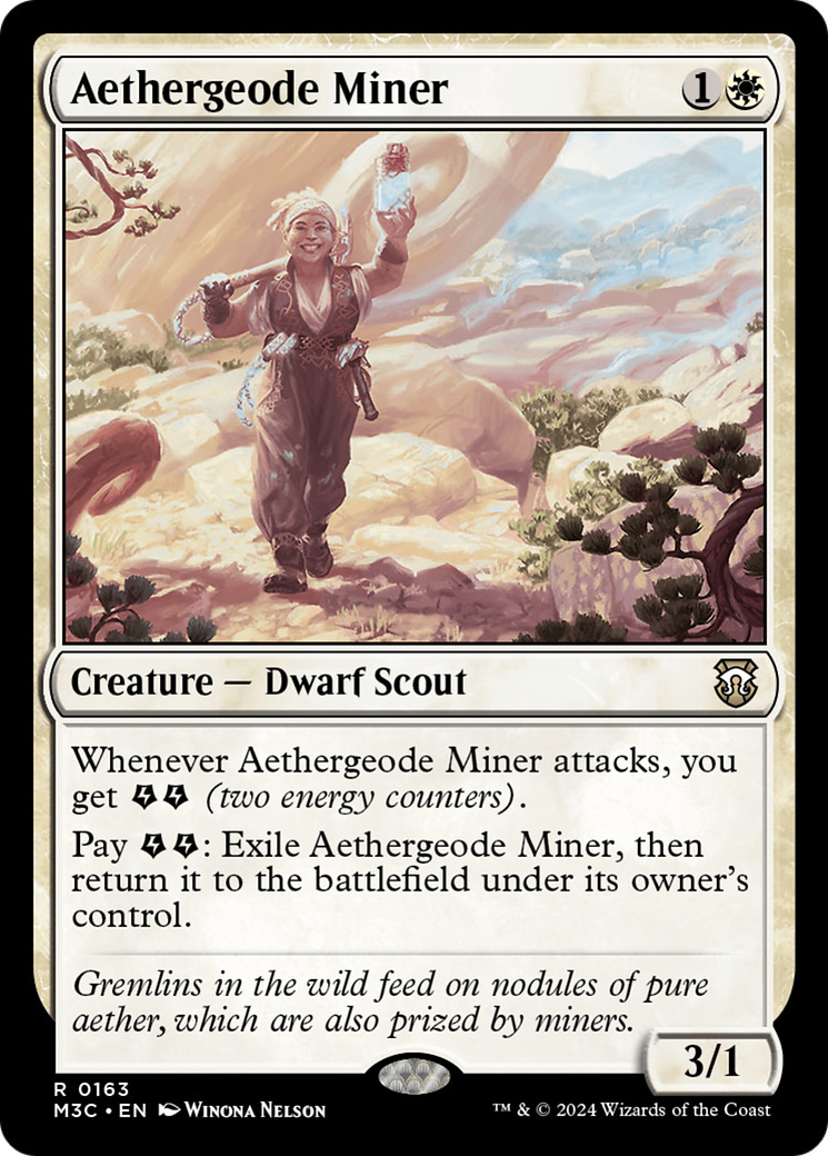 Aethergeode Miner (Ripple Foil) [Modern Horizons 3 Commander] | Nerdhalla Games