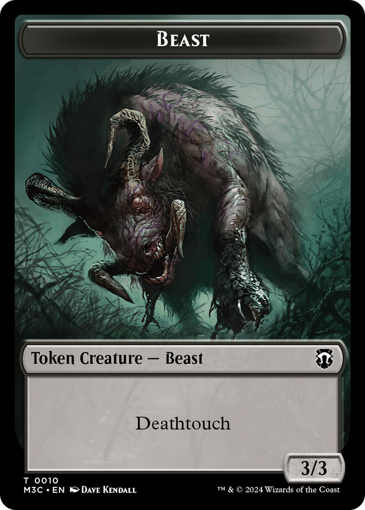 Beast (0010) // Shapeshifter (0008) Double-Sided Token [Modern Horizons 3 Commander Tokens] | Nerdhalla Games