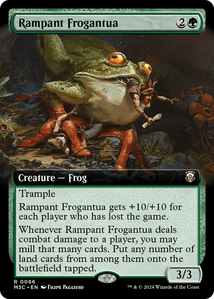 Rampant Frogantua (Extended Art) (Ripple Foil) [Modern Horizons 3 Commander] | Nerdhalla Games