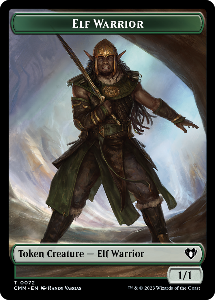 Elf Warrior // Cleric Double-Sided Token [Commander Masters Tokens] | Nerdhalla Games