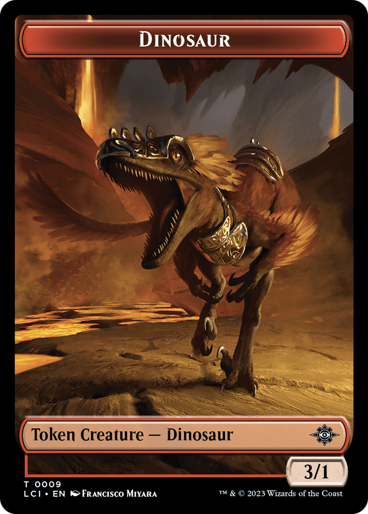 Dinosaur Token (0009) [The Lost Caverns of Ixalan Tokens] | Nerdhalla Games