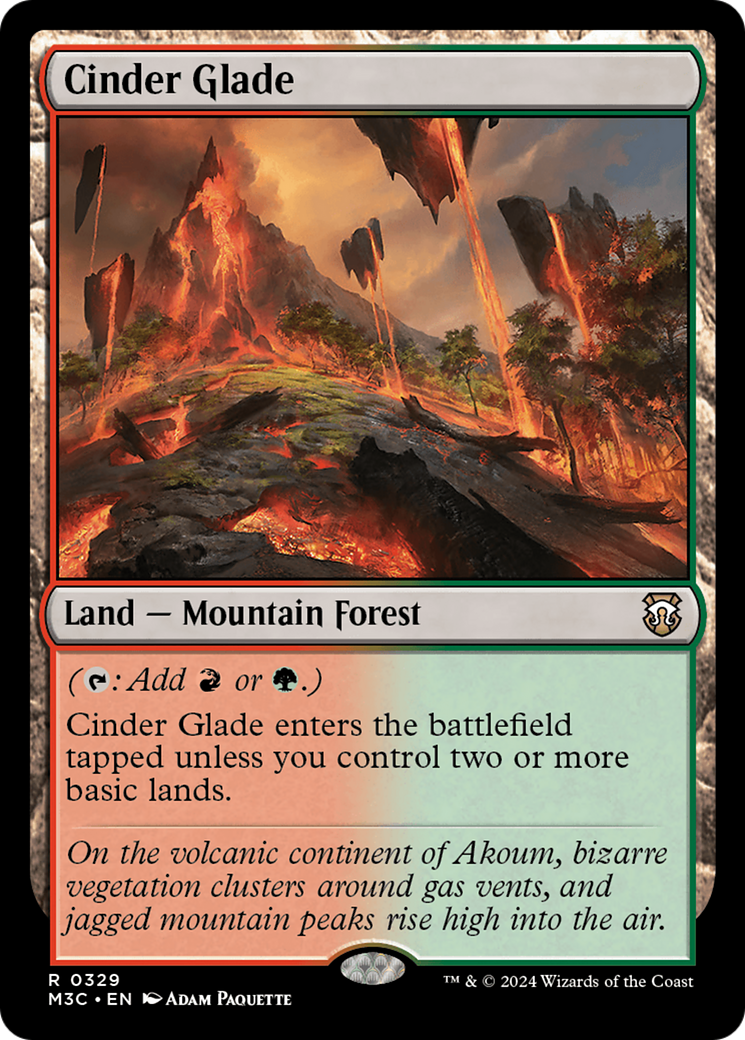 Cinder Glade (Ripple Foil) [Modern Horizons 3 Commander] | Nerdhalla Games