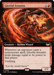 Gleeful Arsonist (Extended Art) [Duskmourn: House of Horror Commander] | Nerdhalla Games