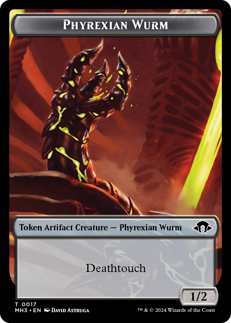 Phyrexian Wurm Token (0017) [Modern Horizons 3 Tokens] | Nerdhalla Games