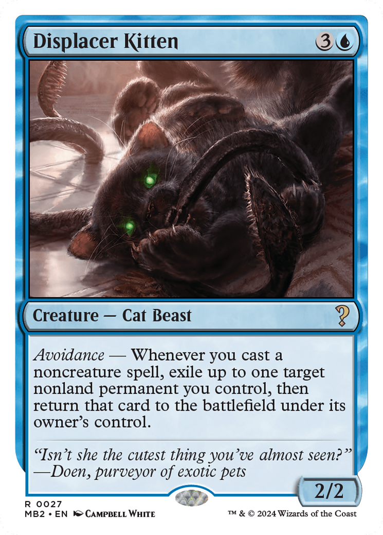 Displacer Kitten (White Border) [Mystery Booster 2] | Nerdhalla Games