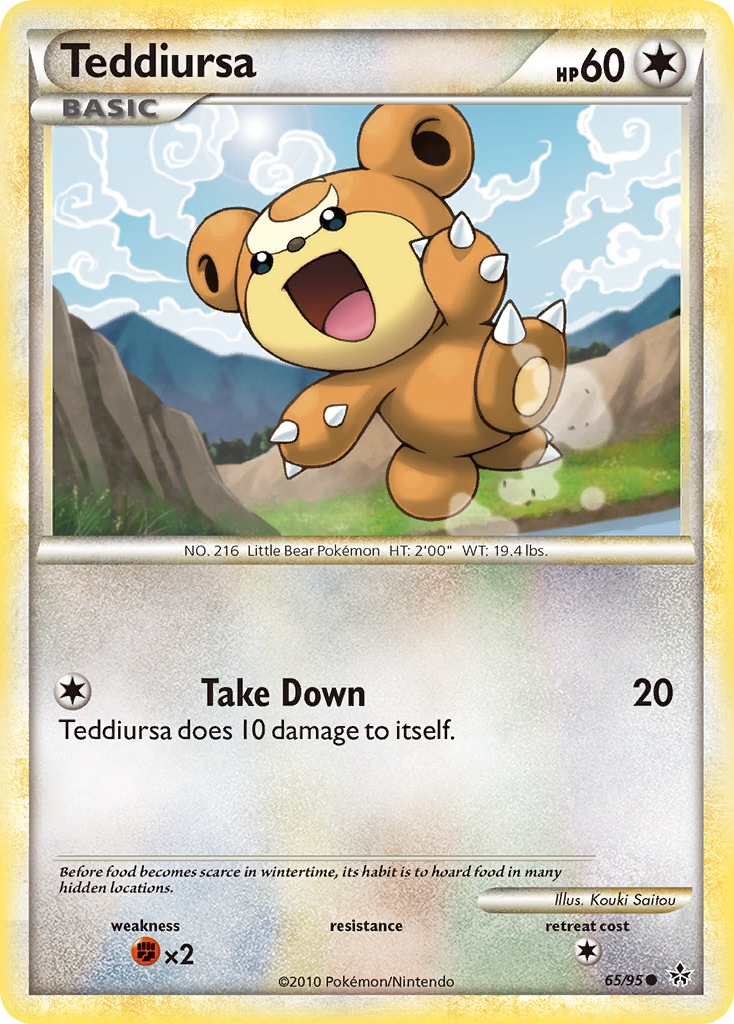 Teddiursa (65/95) [HeartGold & SoulSilver: Unleashed] | Nerdhalla Games