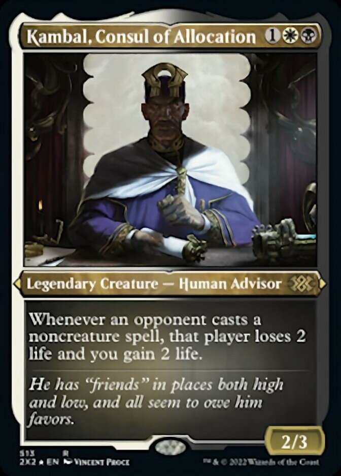 Kambal, Consul of Allocation (Foil Etched) [Double Masters 2022] | Nerdhalla Games