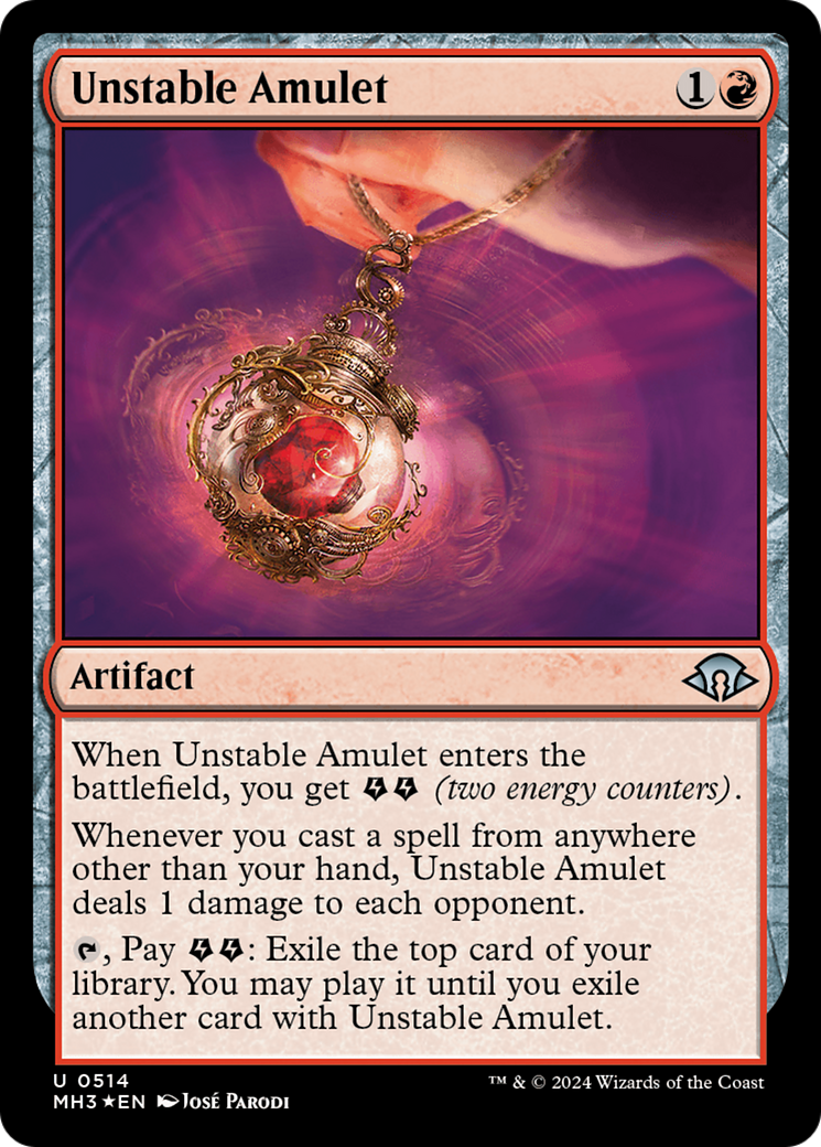 Unstable Amulet (Ripple Foil) [Modern Horizons 3] | Nerdhalla Games