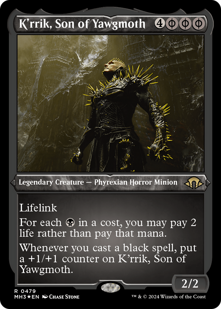 K'rrik, Son of Yawgmoth (Foil Etched) [Modern Horizons 3] | Nerdhalla Games