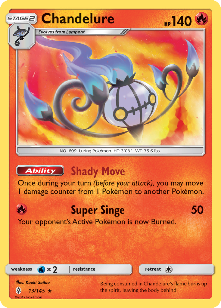 Chandelure (13/145) [Sun & Moon: Guardians Rising] | Nerdhalla Games