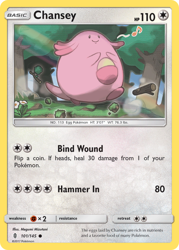 Chansey (101/145) [Sun & Moon: Guardians Rising] | Nerdhalla Games