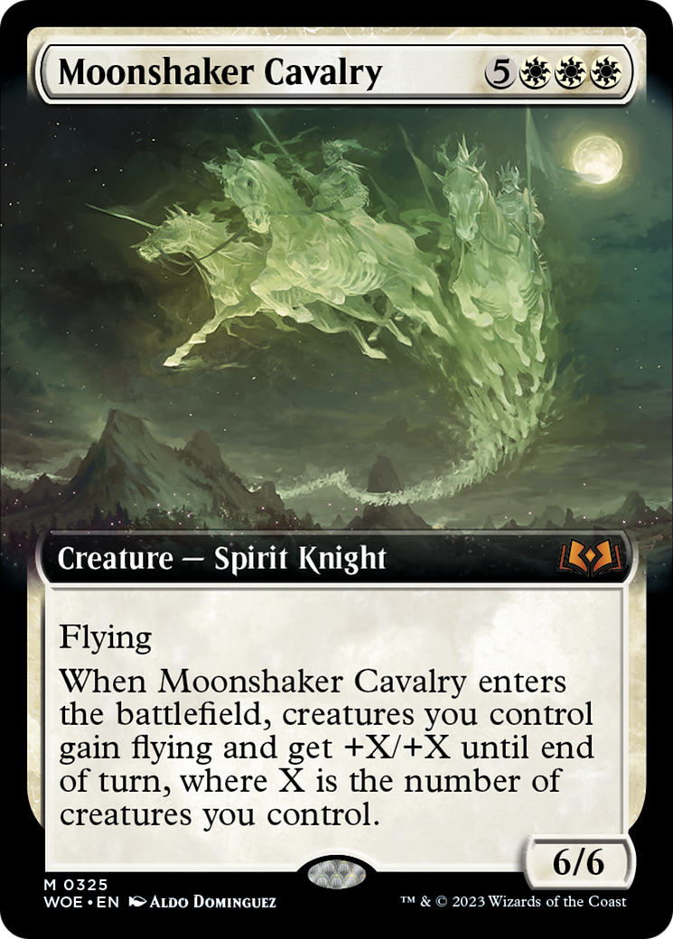 Moonshaker Cavalry (Extended Art) [Wilds of Eldraine] | Nerdhalla Games