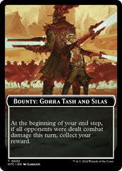 Bounty: Gorra Tash and Silas // Bounty Rules Double-Sided Token [Outlaws of Thunder Junction Commander Tokens] | Nerdhalla Games