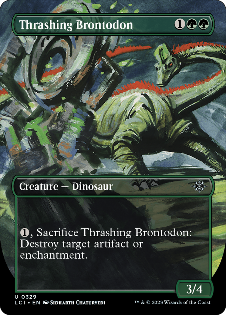 Thrashing Brontodon (Borderless) [The Lost Caverns of Ixalan] | Nerdhalla Games