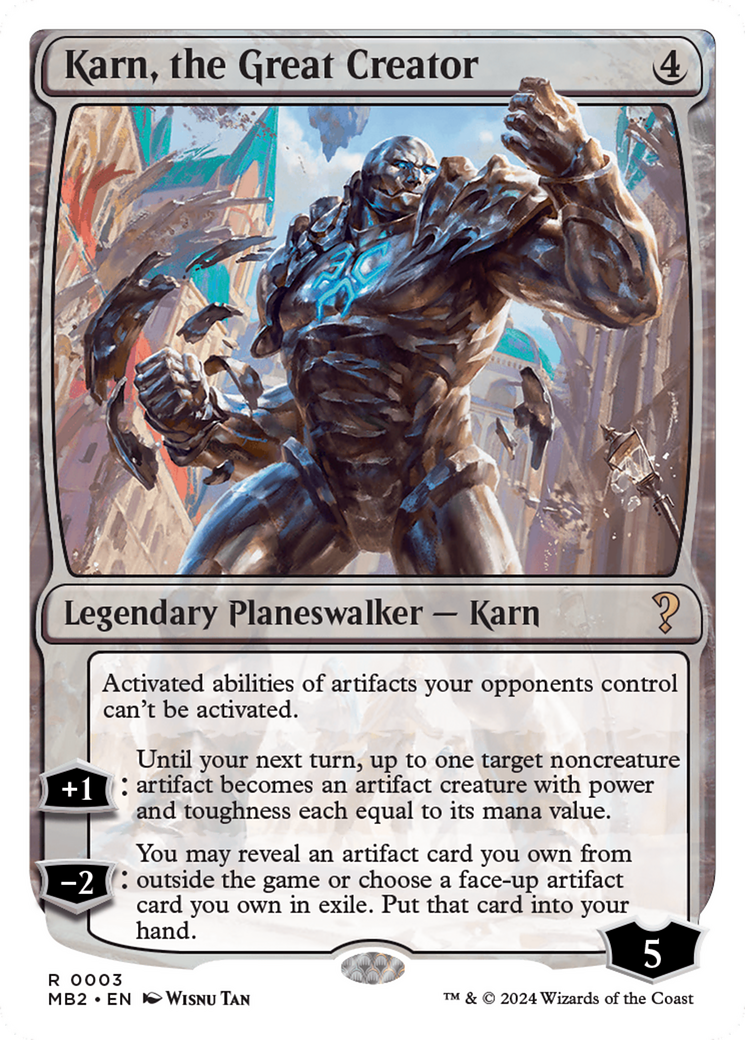 Karn, the Great Creator (White Border) [Mystery Booster 2] | Nerdhalla Games