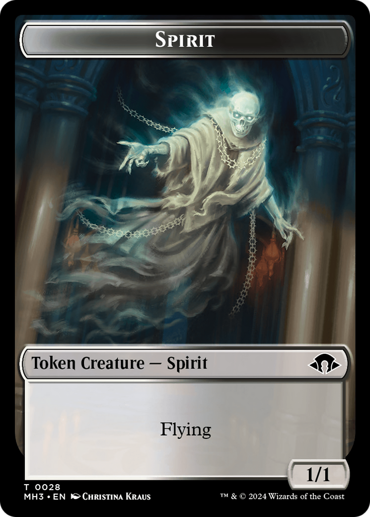 Eldrazi Spawn // Spirit (0028) Double-Sided Token [Modern Horizons 3 Tokens] | Nerdhalla Games