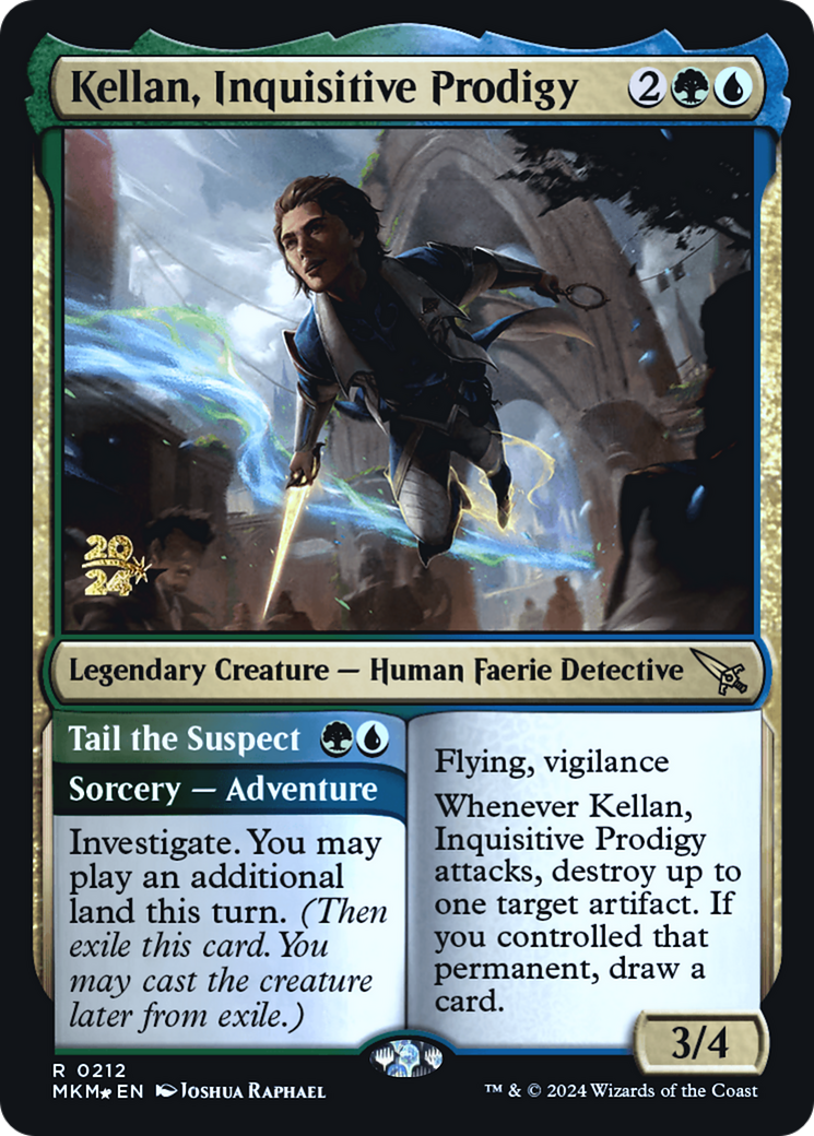 Kellan, Inquisitive Prodigy [Murders at Karlov Manor Prerelease Promos] | Nerdhalla Games