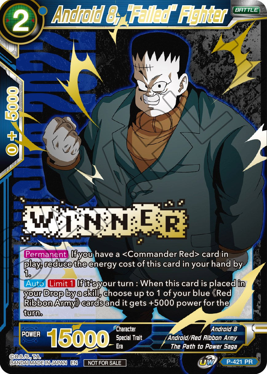 Android 8, "Failed" Fighter (Championship Pack 2022 Vol.2) (Winner Gold Stamped) (P-421) [Promotion Cards] | Nerdhalla Games