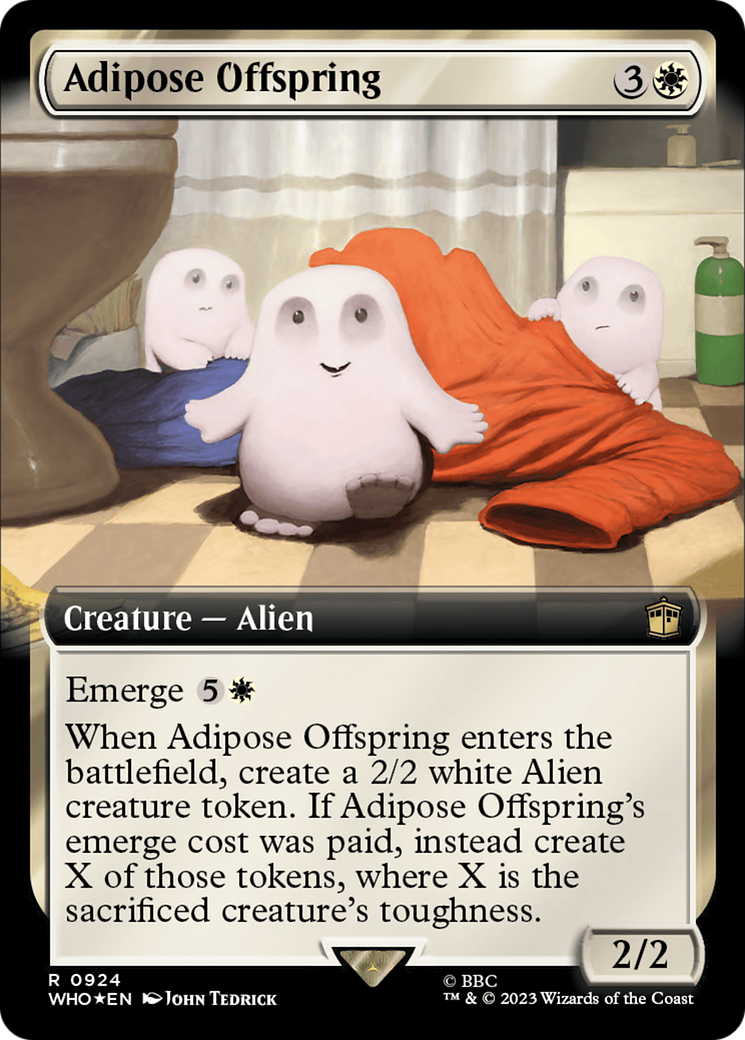 Adipose Offspring (Extended Art) (Surge Foil) [Doctor Who] | Nerdhalla Games