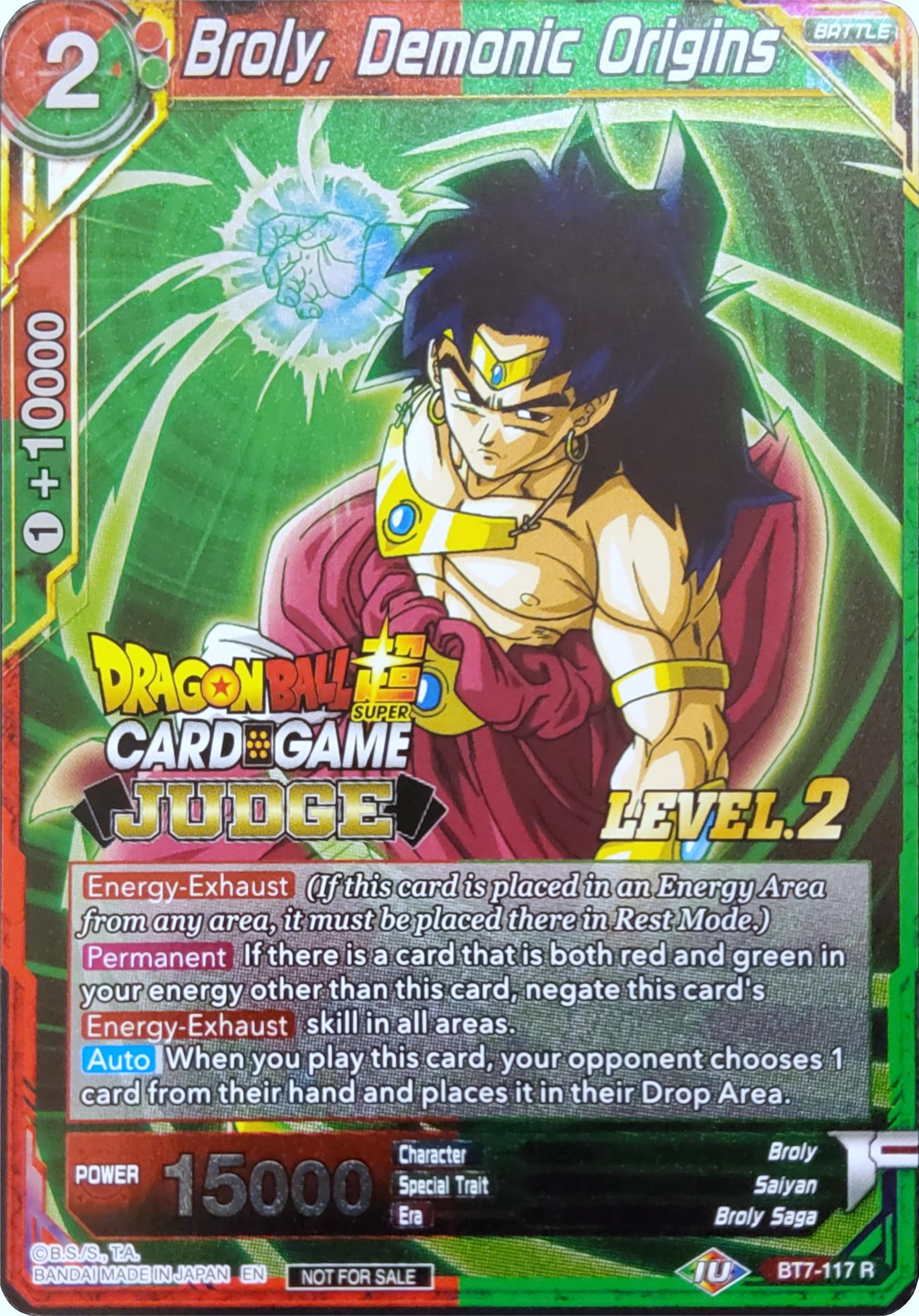 Broly, Demonic Origins (Level 2) (BT7-117) [Judge Promotion Cards] | Nerdhalla Games