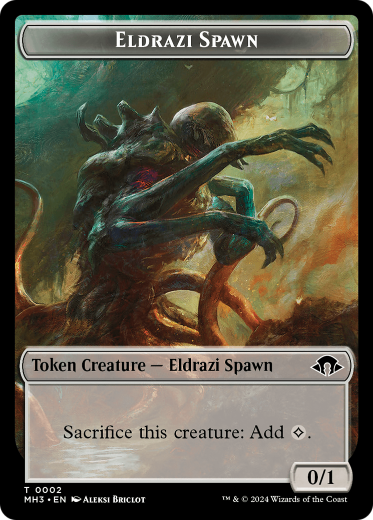 Eldrazi Spawn // Phyrexian Golem Double-Sided Token [Modern Horizons 3 Tokens] | Nerdhalla Games