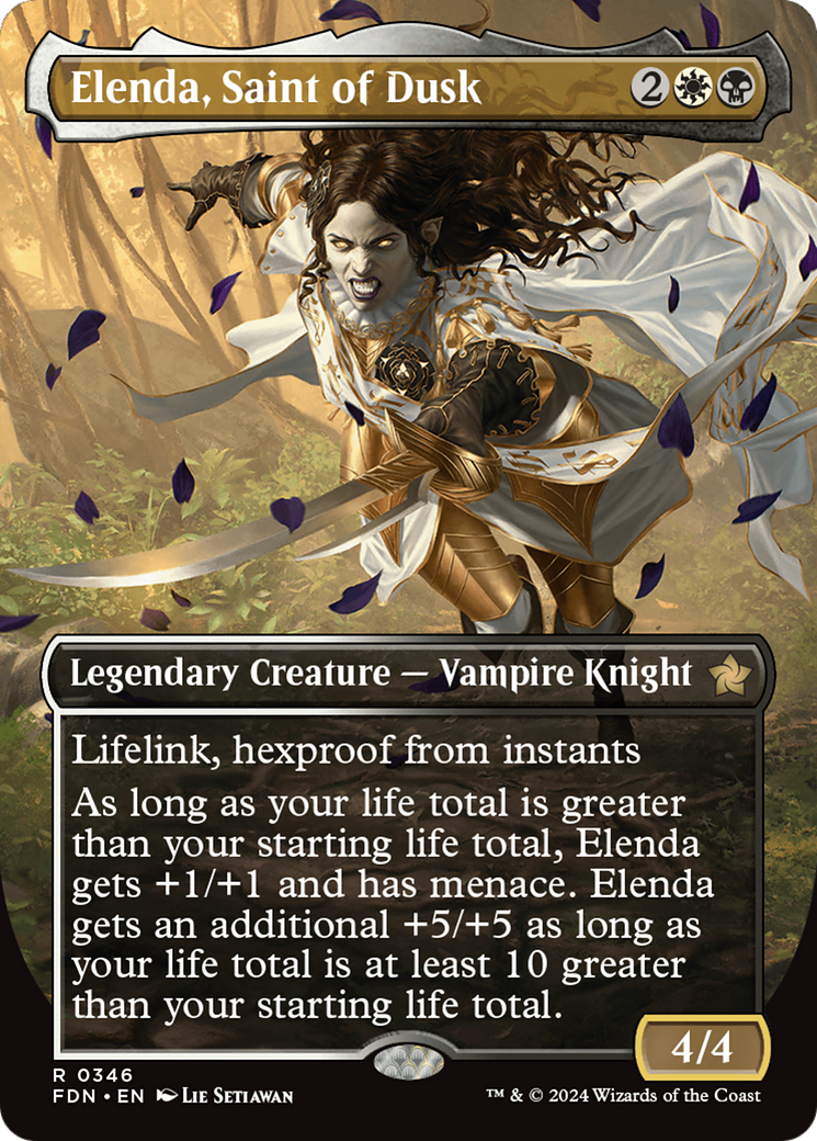 Elenda, Saint of Dusk (Borderless) [Foundations] | Nerdhalla Games