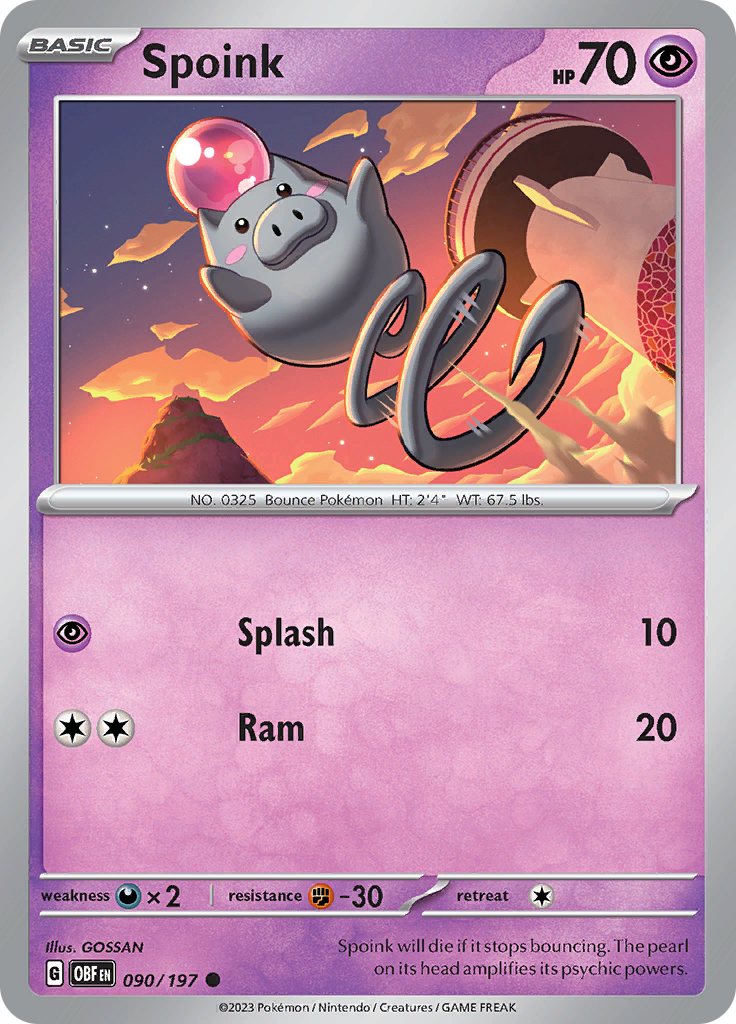 Spoink (090/197) [Scarlet & Violet: Obsidian Flames] | Nerdhalla Games