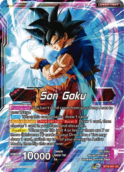 Son Goku // Son Goku, Supreme Warrior (BT16-001) [Realm of the Gods] | Nerdhalla Games