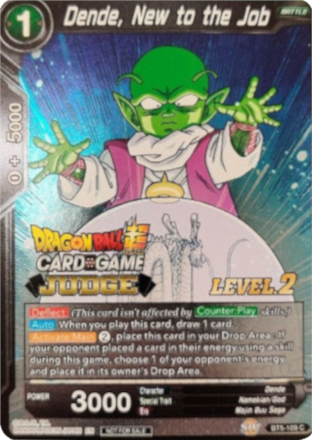 Dende, New to the Job (Level 2) (BT5-109) [Judge Promotion Cards] | Nerdhalla Games